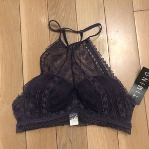Purple bralette high neck